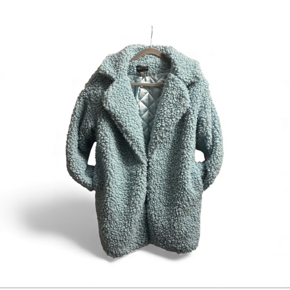 Current Mood Light Blue Teddy Jacket - image 2